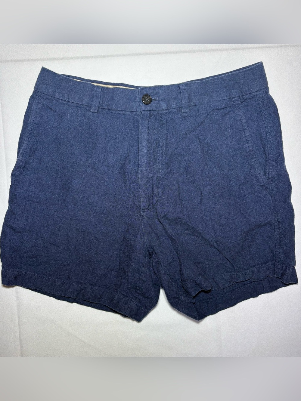 BR Banana Republic Blue Linen Shorts Size 31 Lightweight Casual